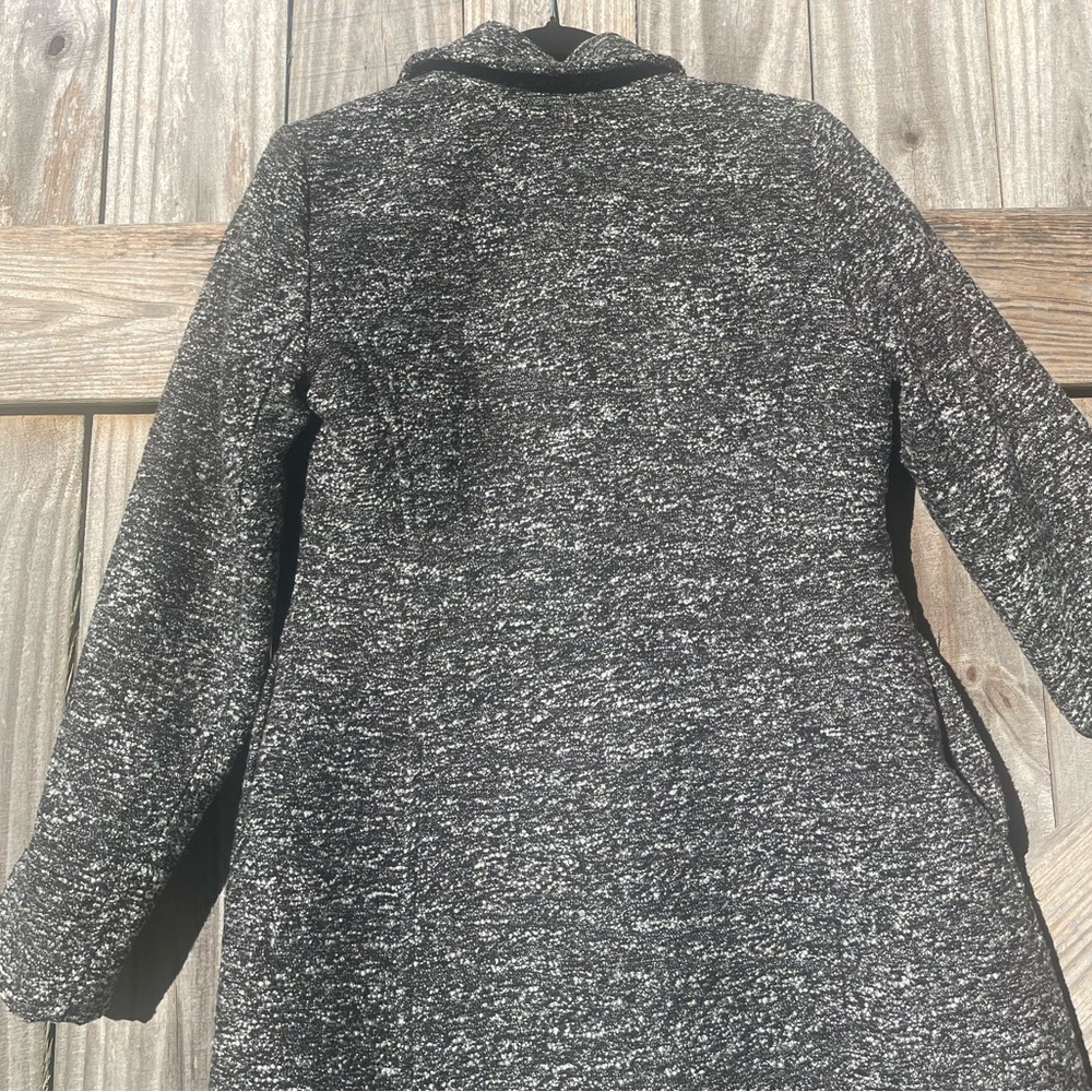 J. Crew Black and Gray Car Coat / Winter Size 4 - Picture 12 of 16